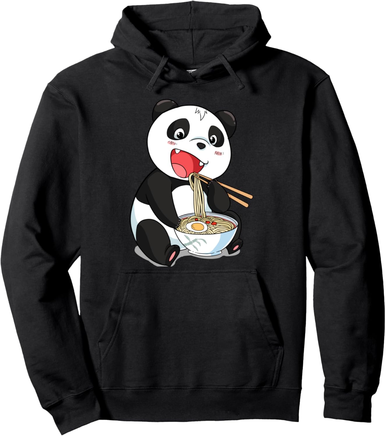 Giant Panda Anime Hoodie, Kawaii Japanese Panda Hoodie Pullover Hoodie