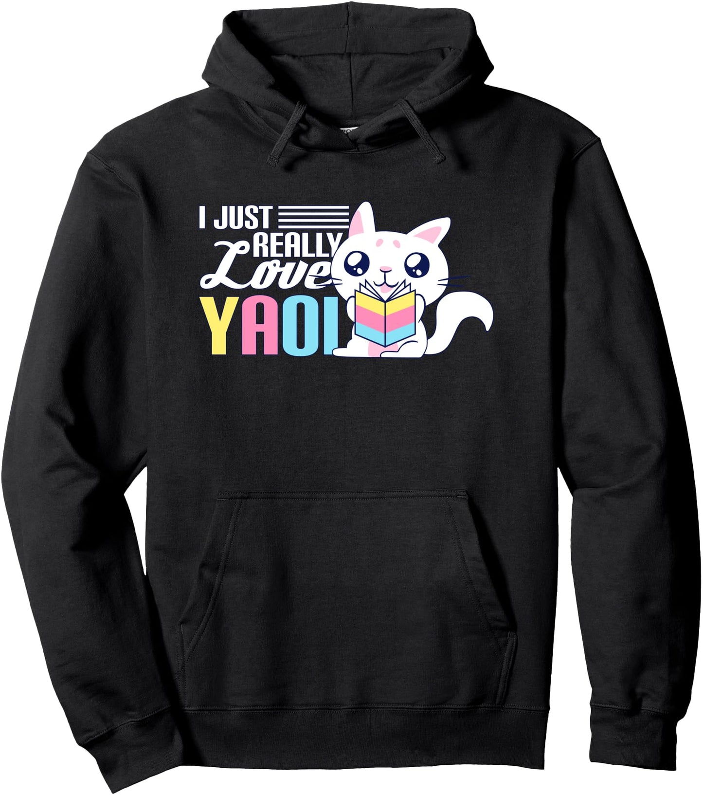 Fujoshi Yaoi Manga BL Boy Love I Kawaii Cute Cat Anime Pullover Hoodie