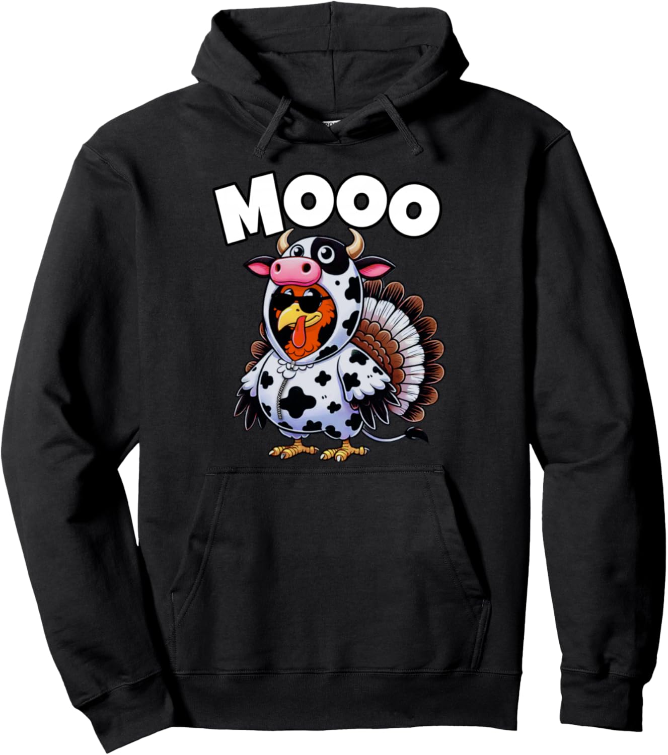 Funny Thanksgiving Turkey Outfit As Cow | Funny Thanksgiving Pullover Hoodie