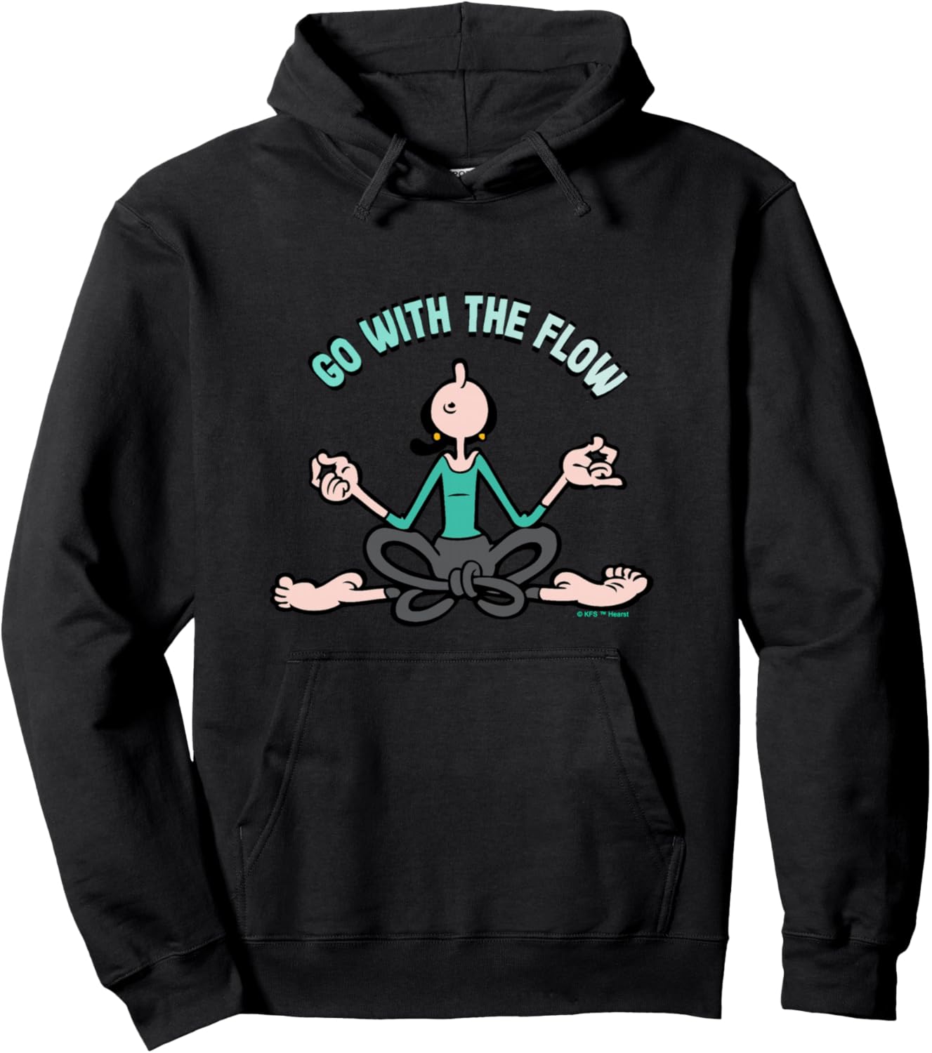 Olive Oyl Go with the Flow Yoga for Humanity Day Pullover Hoodie