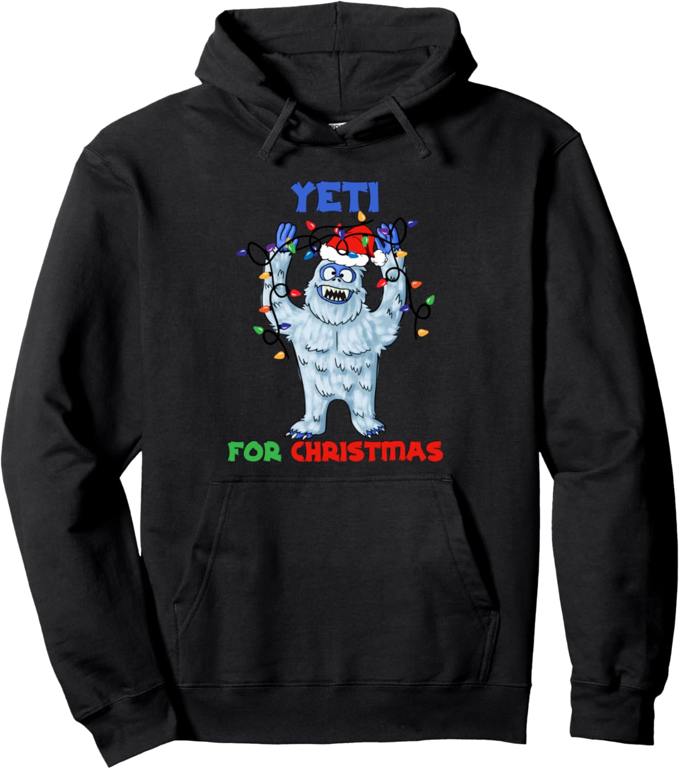 Abominable Snowman Yeti For Christmas Yeti Monster Holiday Pullover Hoodie