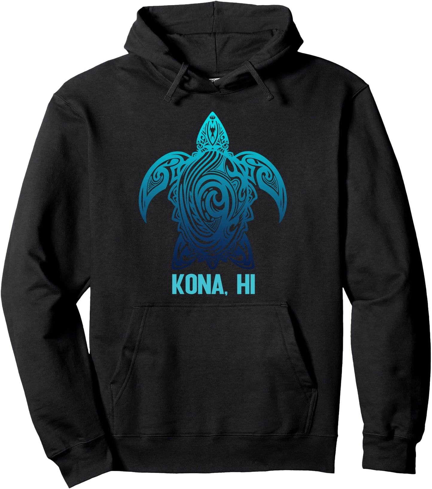 Kona Hawaii Tribal Sea Turtle Hawaiian Surfer Diving Pullover Hoodie