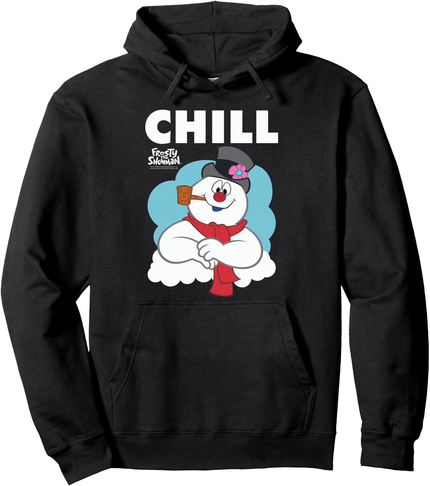 Frosty the Snowman Chill Cute Funny Christmas Cartoon Pullover Hoodie