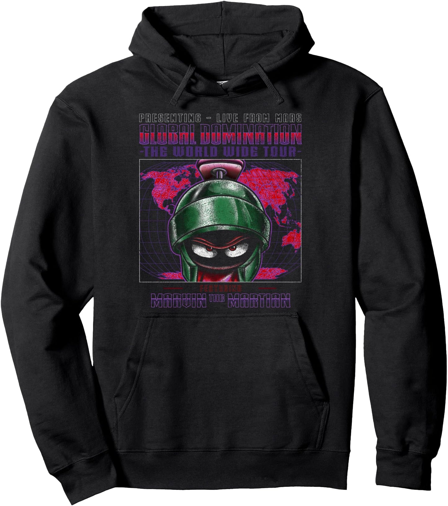 Looney Tunes Marvin Martian Global Domination Poster Pullover Hoodie