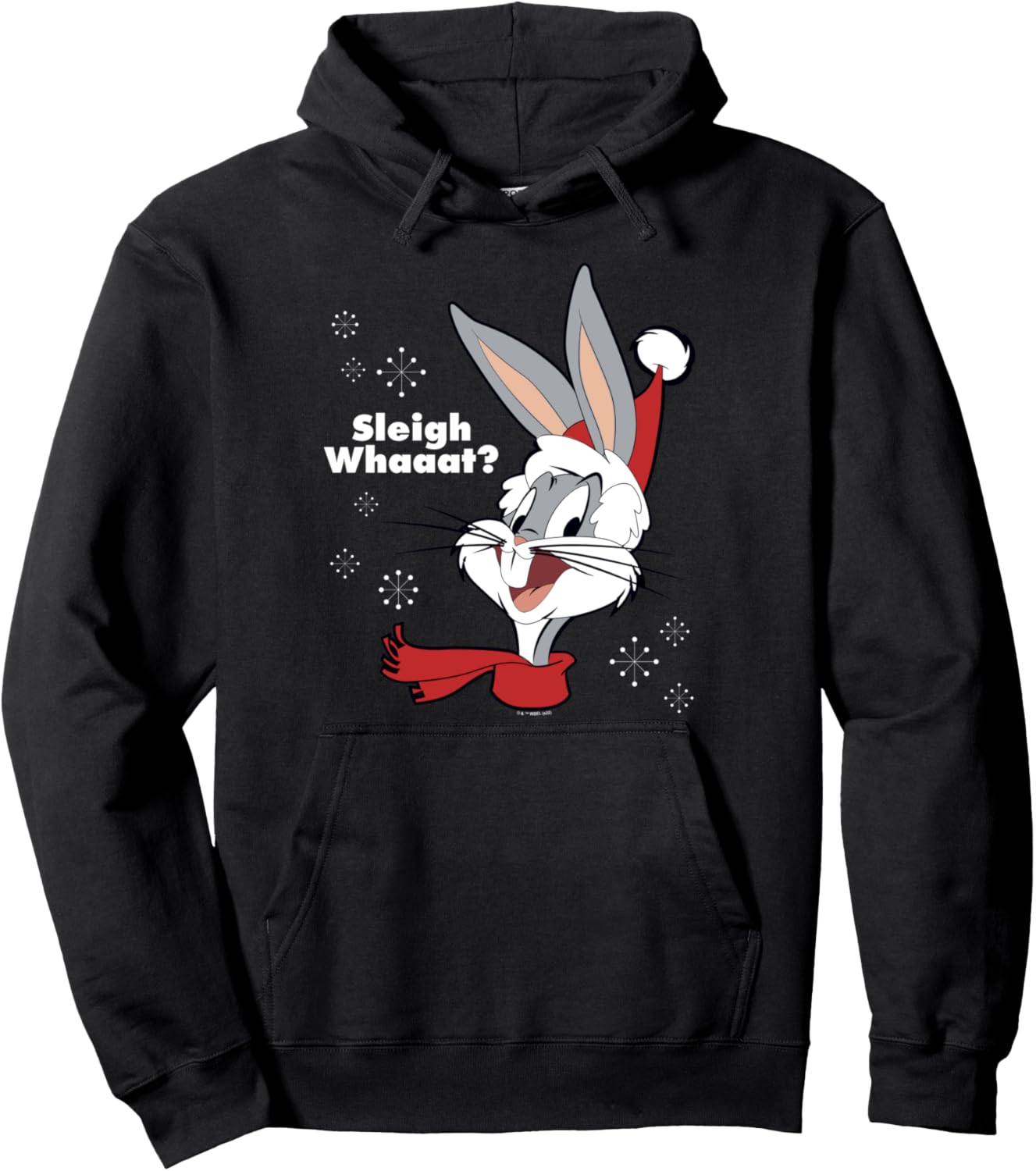 Looney Tunes Bugs Bunny Sleigh Whaaat? Christmas Pullover Hoodie