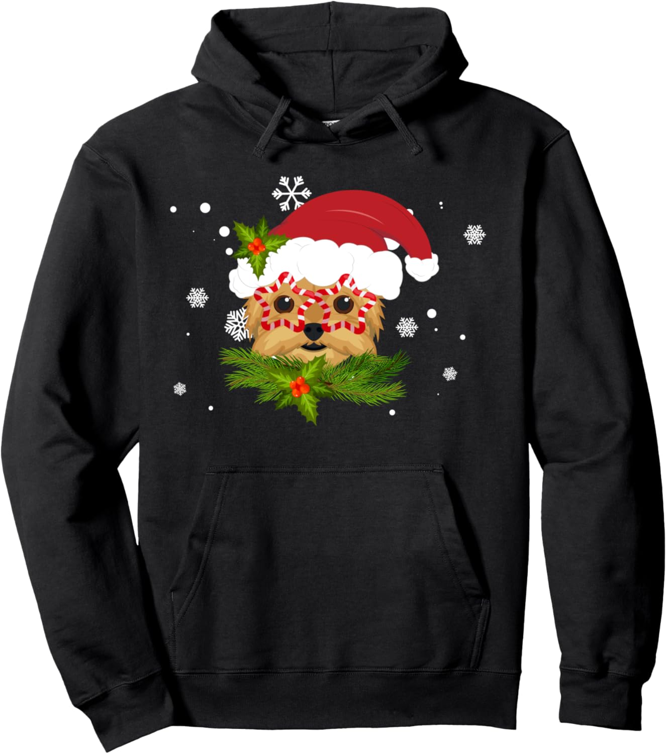 Yorkie Christmas Yorkshire Terrier Xmas Party Pullover Hoodie