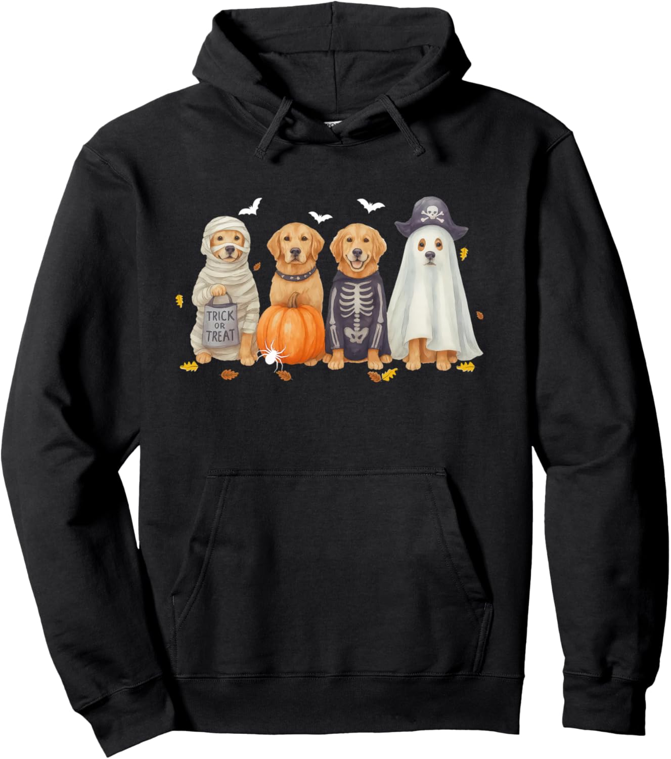 halloween golden retriever dog Pullover Hoodie