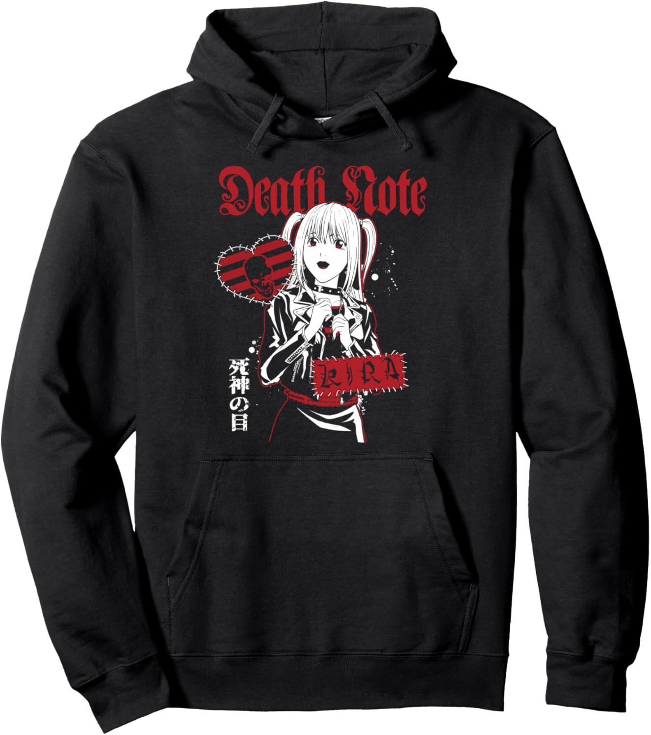 Death Note Misa Punk Patches Collage Anime Pullover Hoodie