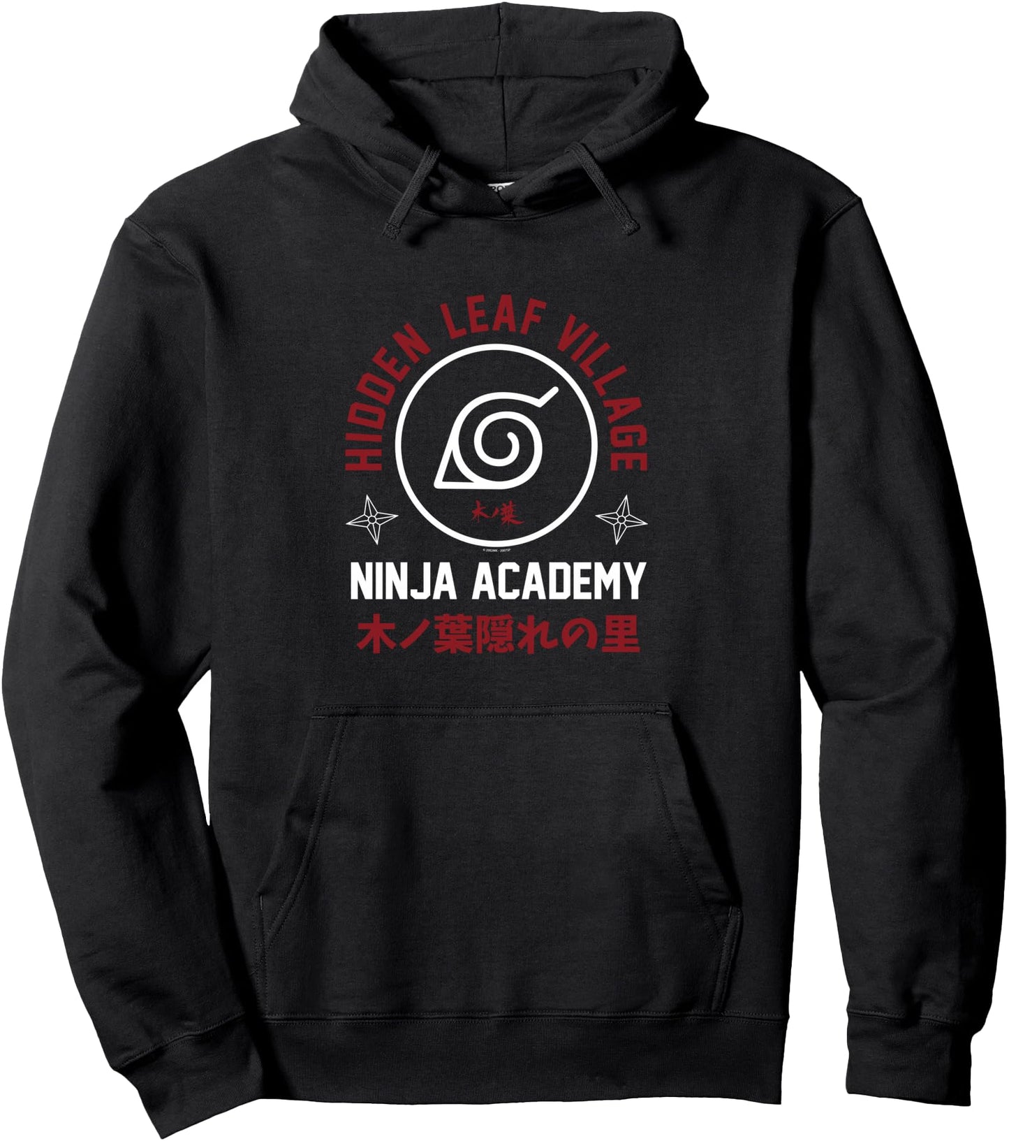 Naruto Shippuden Ninja Academy Varsity Logo Anime Pullover Hoodie