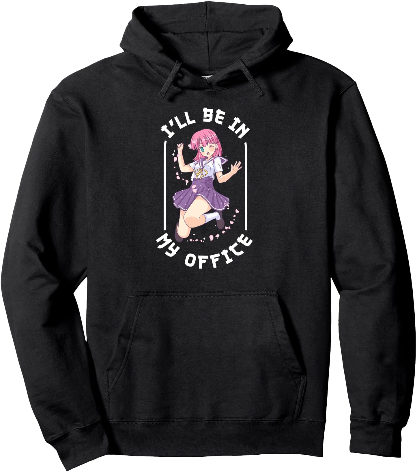 I'll be in my office aesthetic anime drawer Pullover Hoodie
