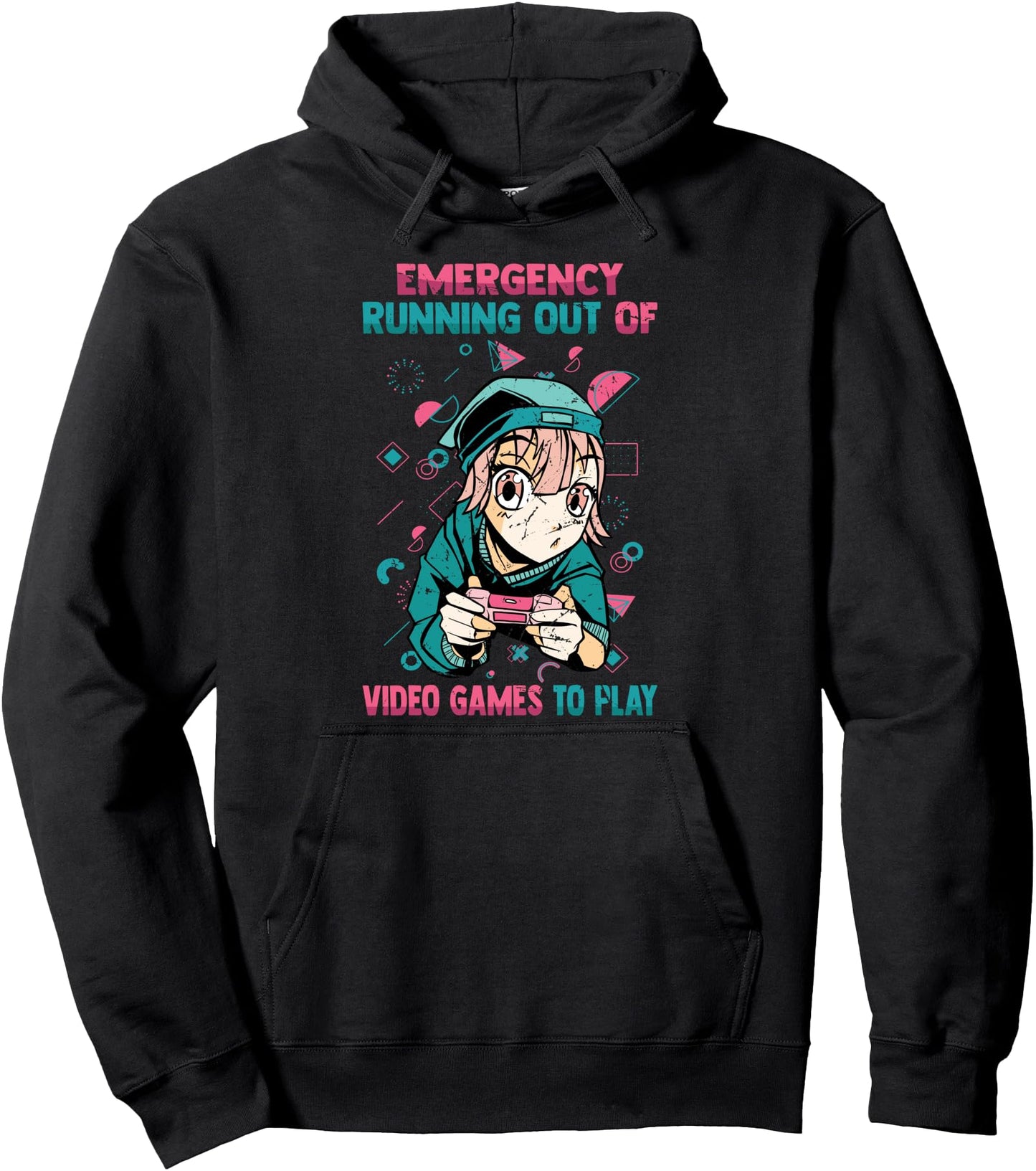 Emergency Running Out Of Video Games To Play - Otaku Anime Pullover Hoodie
