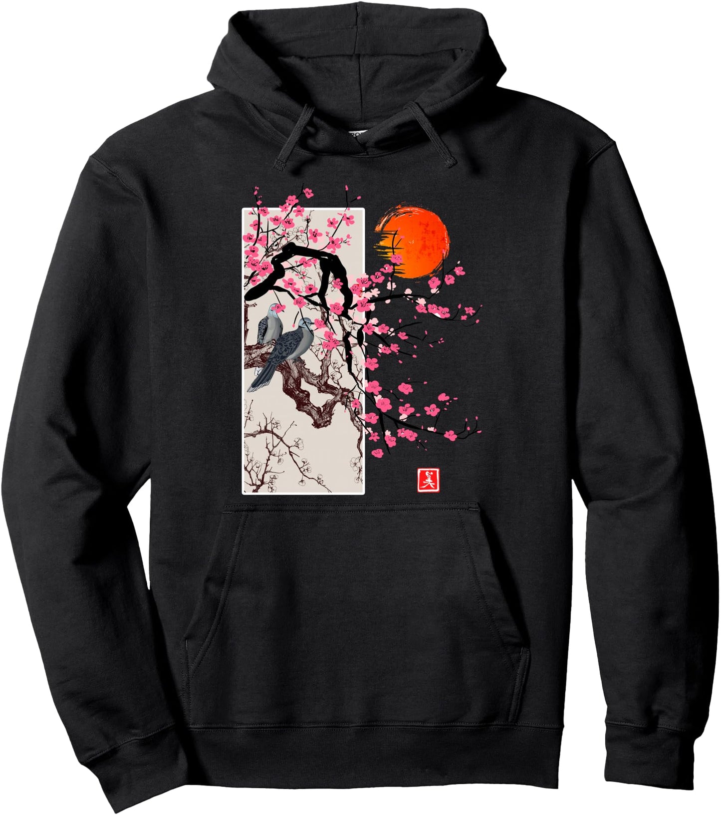 Vintage Sakura Blossom Japanese Cherry Scenery Gift Tee Pullover Hoodie
