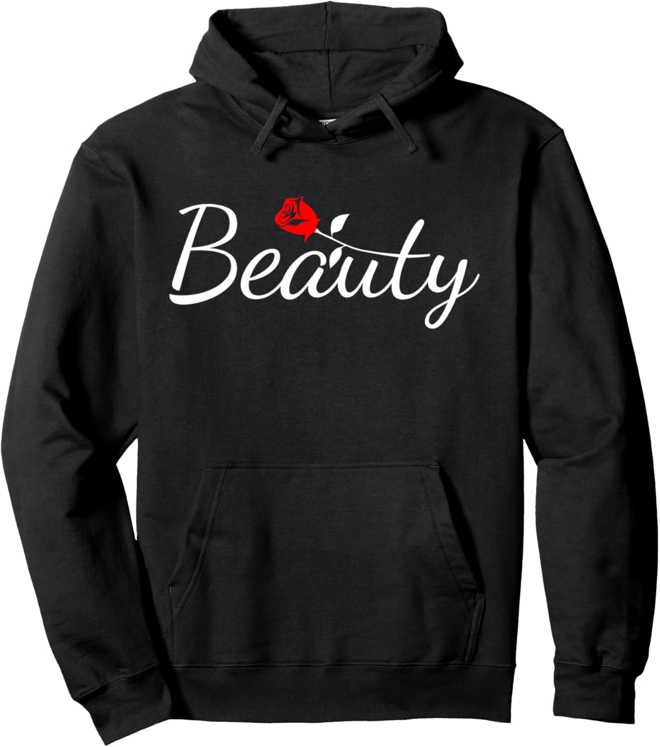 Her Beauty and His Beast Matching Couples Pullover Hoodie