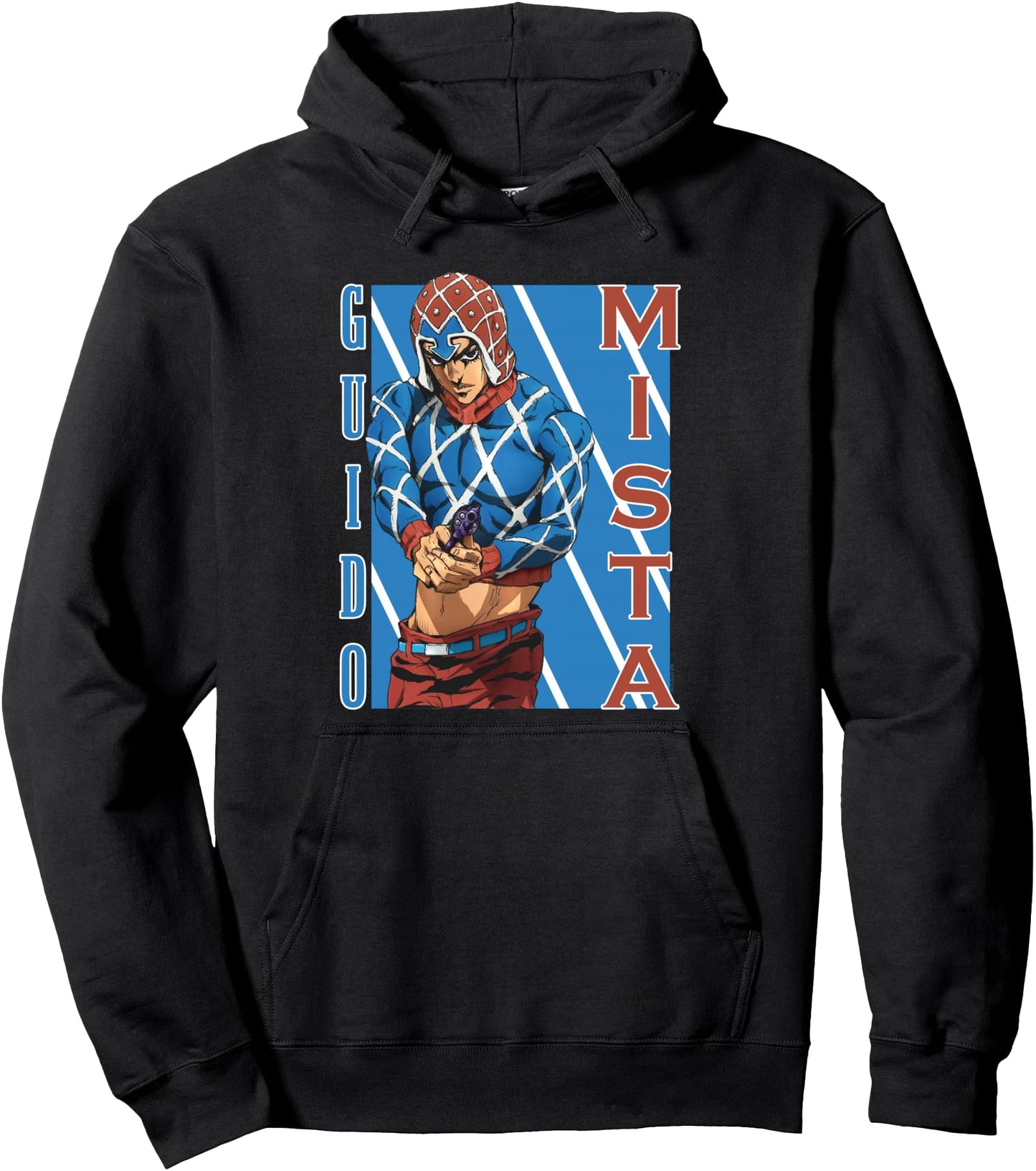 JoJo Part 5 Golden Wind Guido Mista Six Bullets Pose Anime Pullover Hoodie