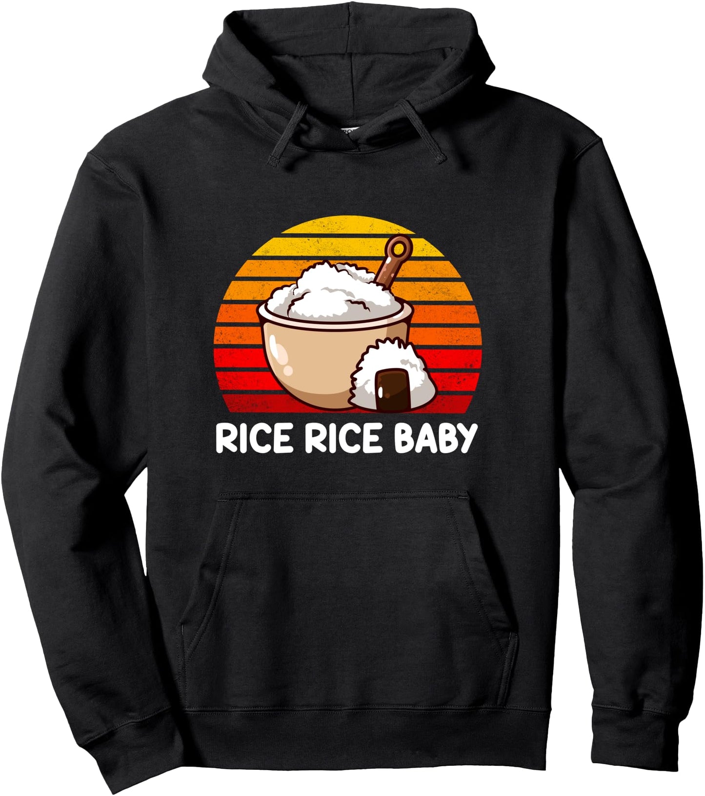 Rice Rice Baby Asian Food Anime Retro Pullover Hoodie