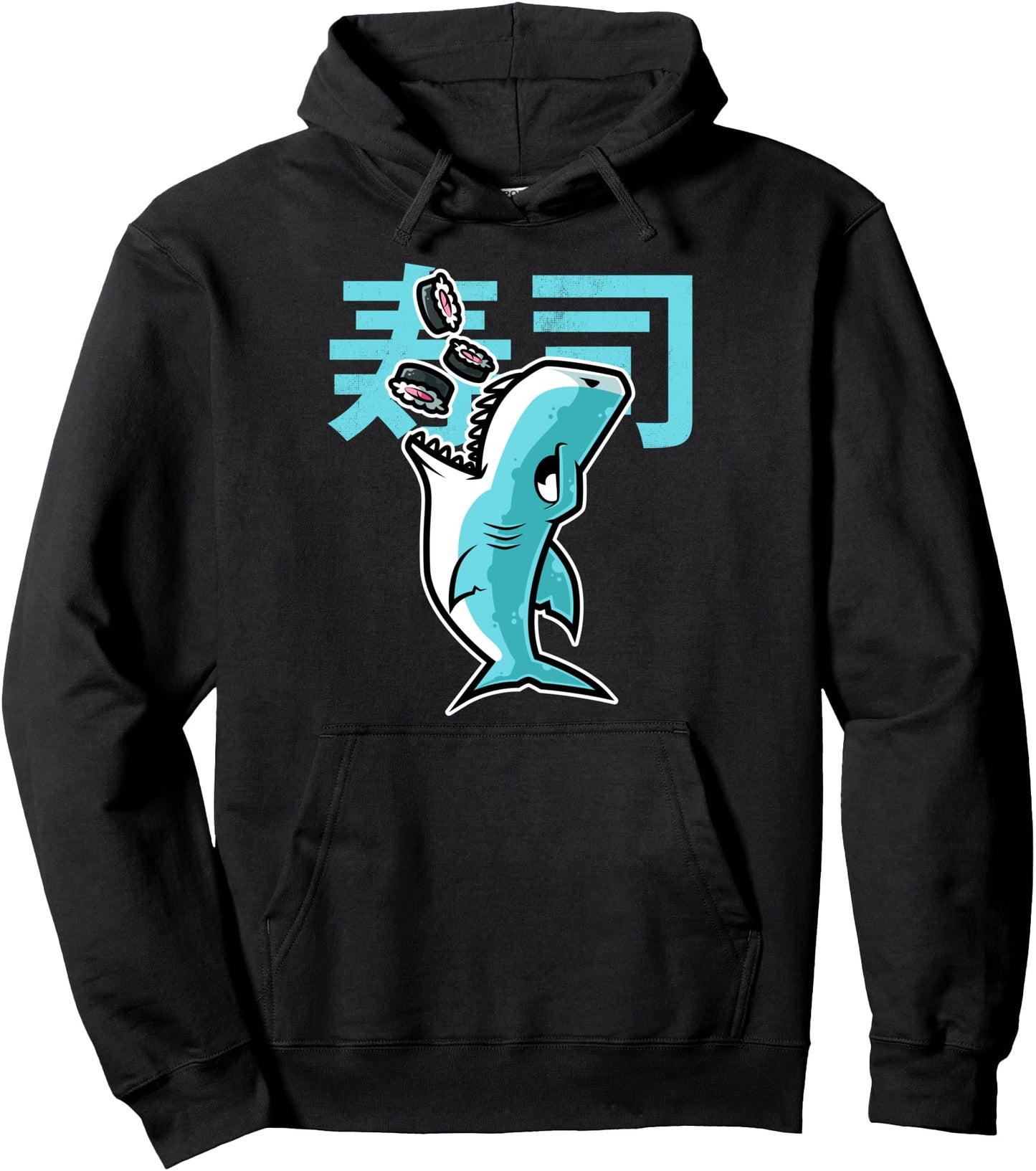 Shark Sushi Nigiri Kawaii Neko Anime Japanese Pullover Hoodie