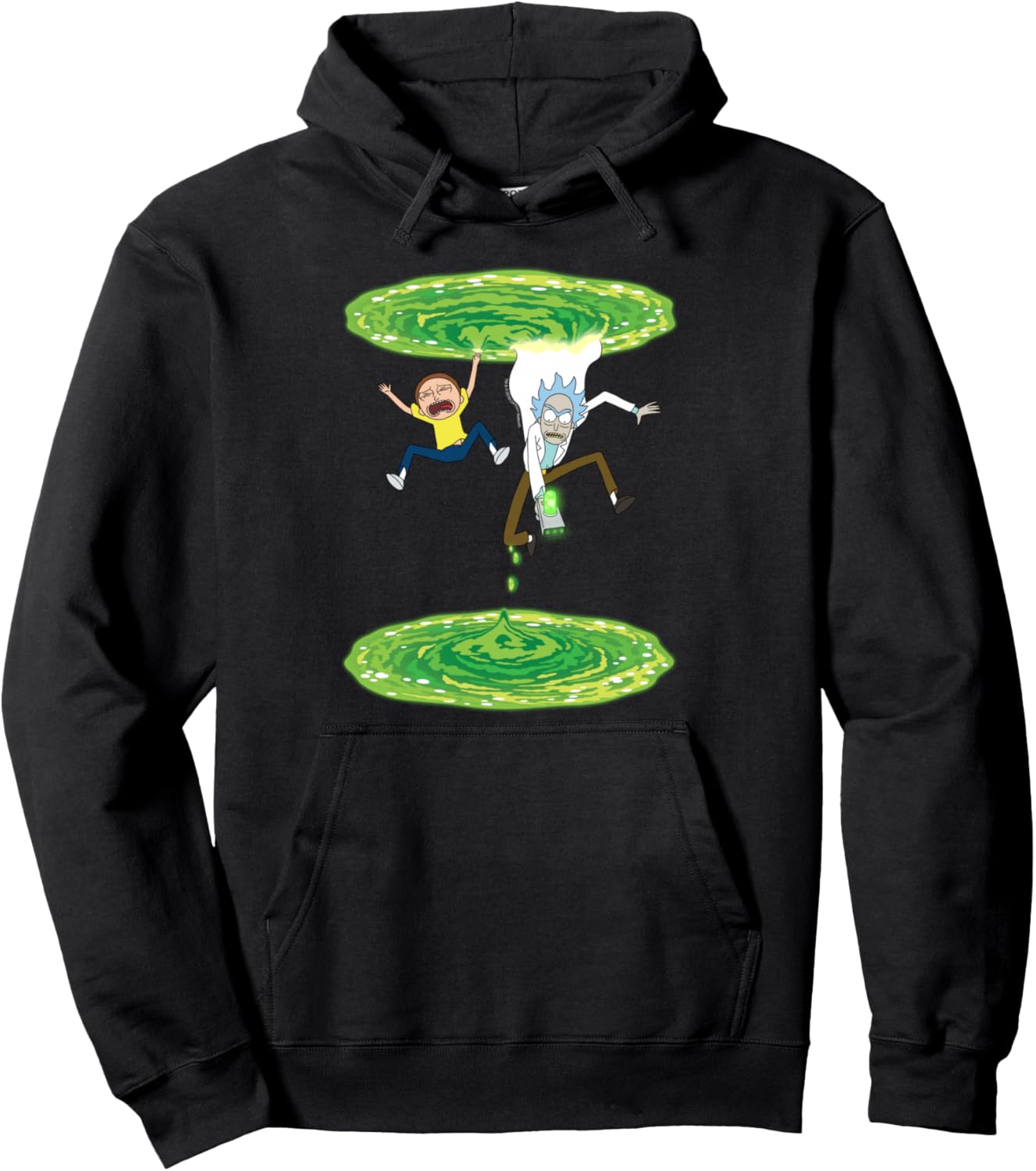 Rick and Morty Falling Portal to Portal Pullover Hoodie