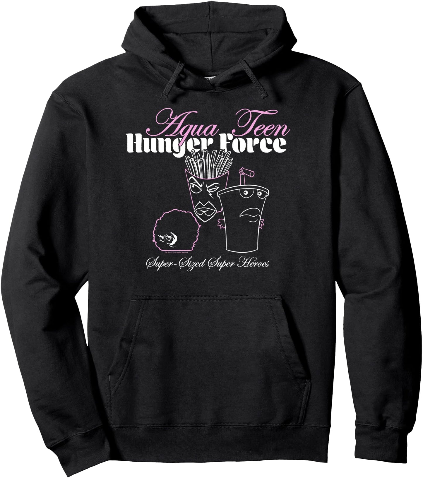 ATHF Super Sized Super Heroes Script Outline Funny Cartoon Pullover Hoodie