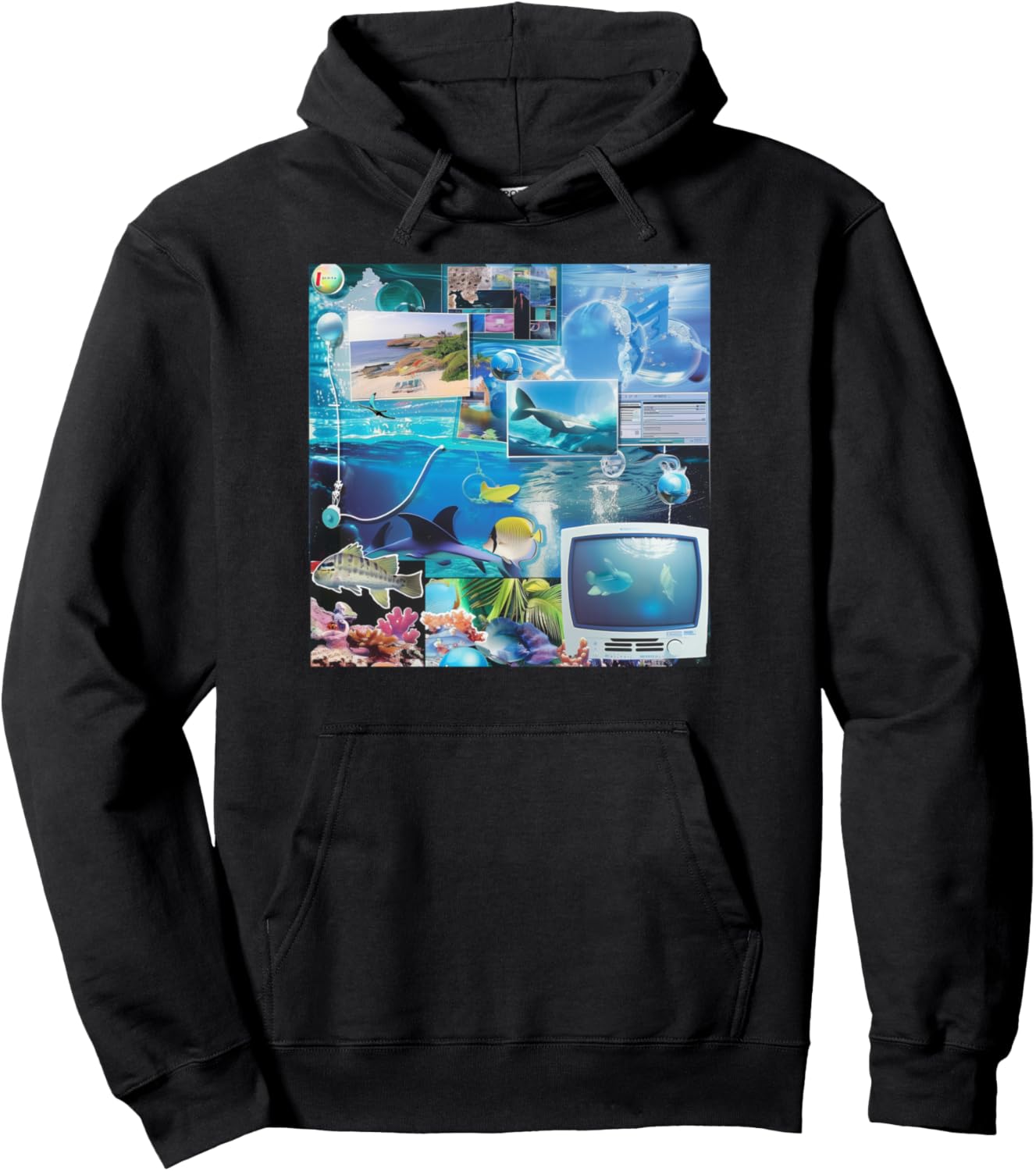 Frutiger Aero Retro Vibes Pullover Hoodie