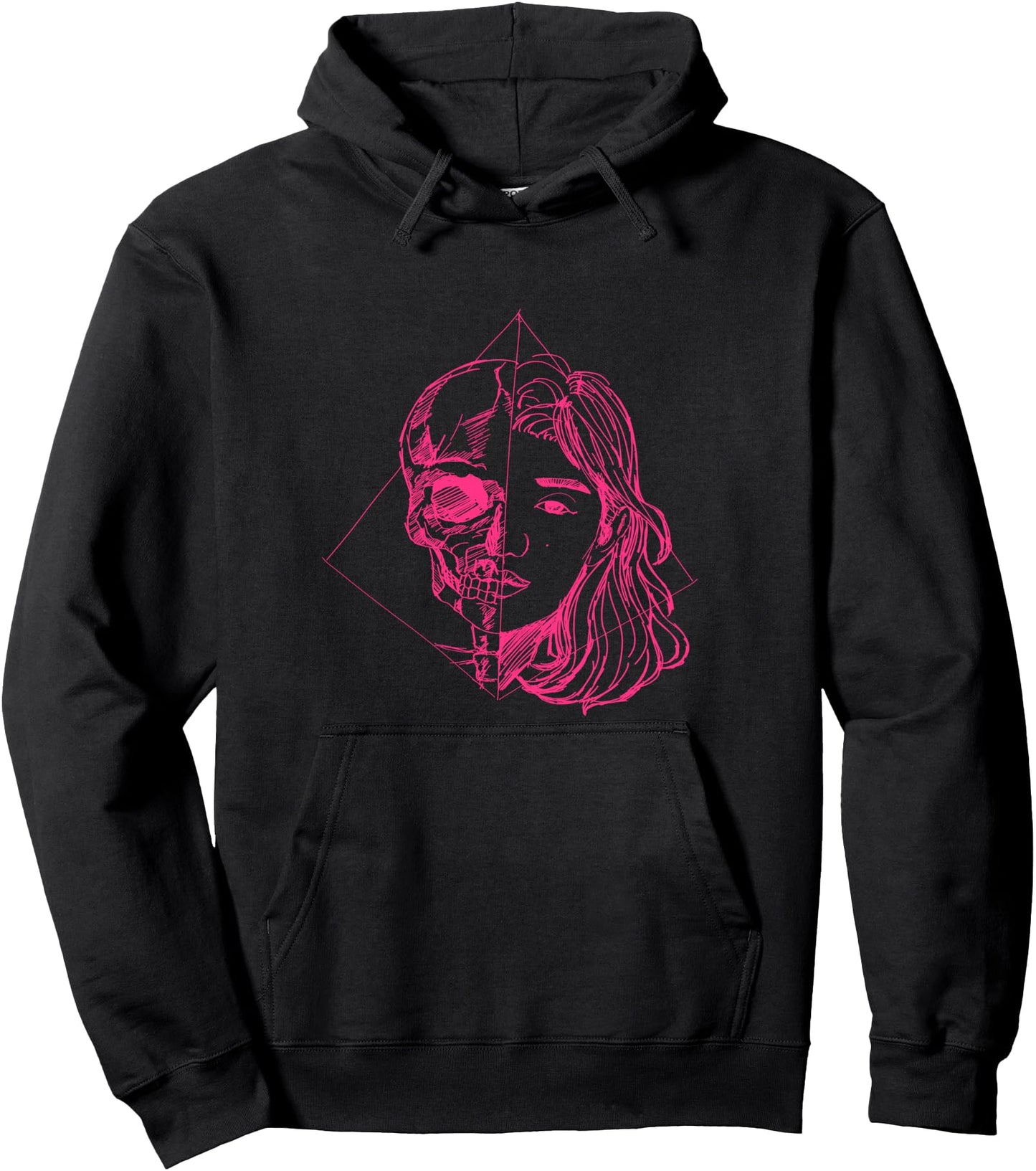 Hand Drawn Anime Skelita Pullover Hoodie