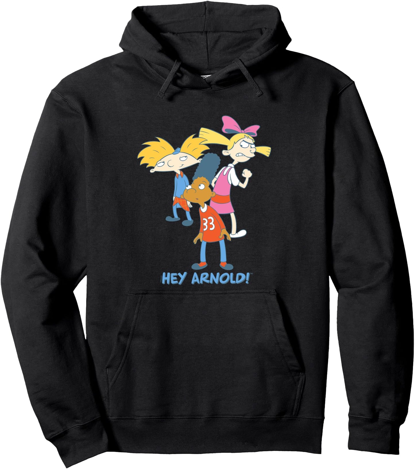 Hey Arnold! Helga Gerald Arnold Iconic Trio Big Chest Poster Pullover Hoodie