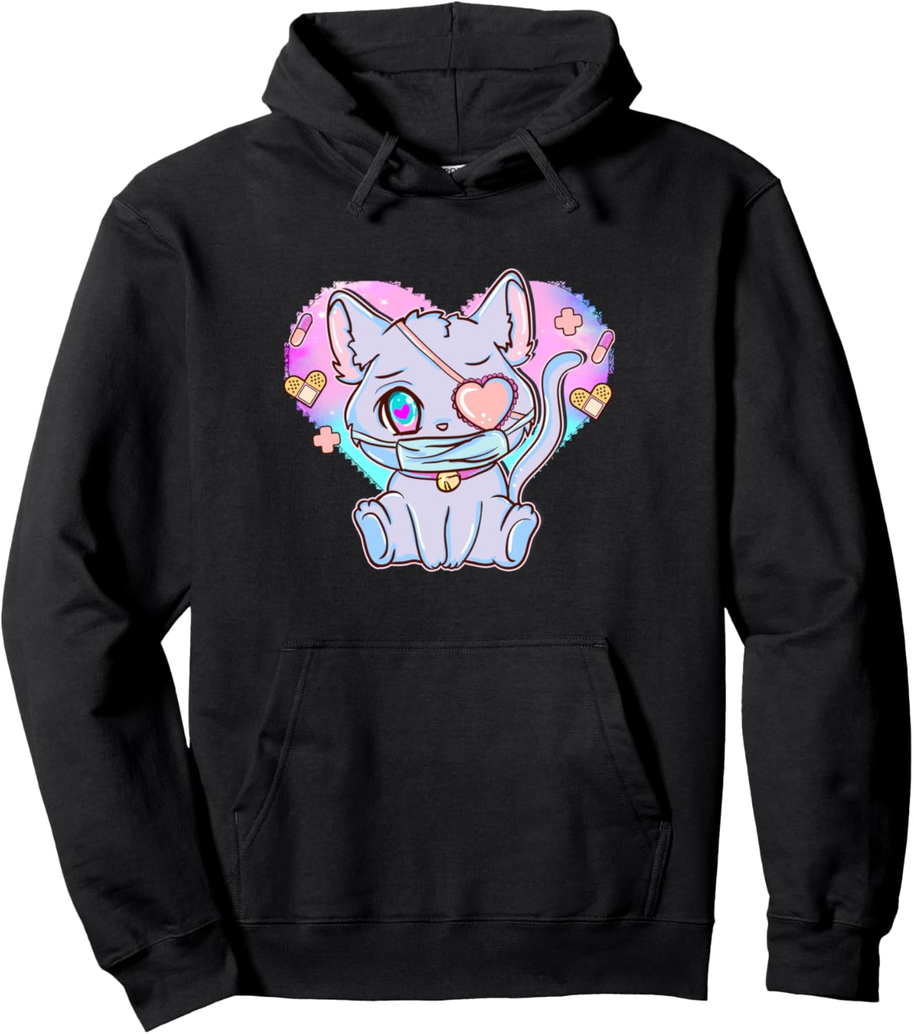 Japanese Anime Cat Hoodie - Pastel Goth Menhera