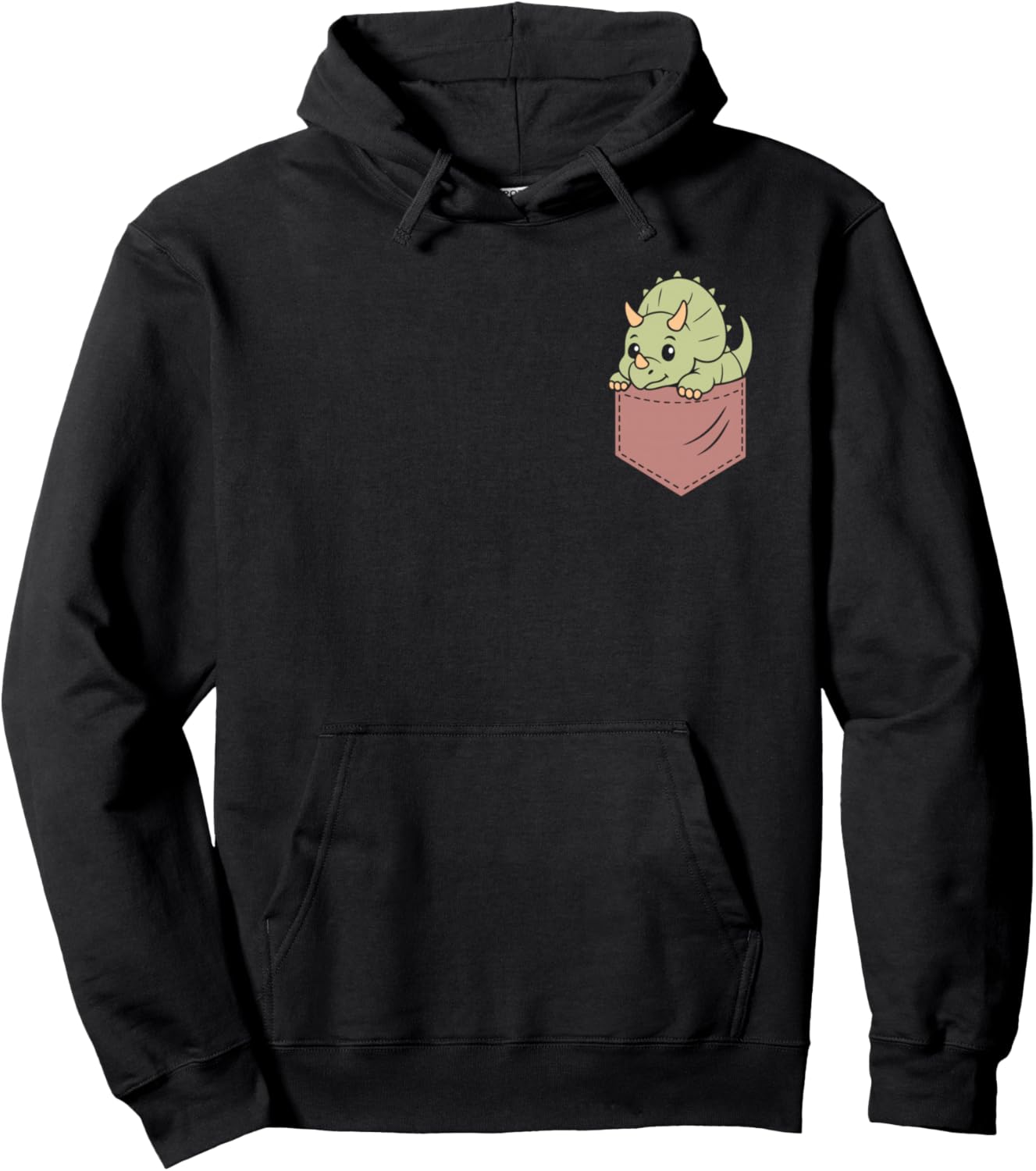 Cute Triceratops in Pocket T-Shirt for Dino Lovers & Kids Pullover Hoodie