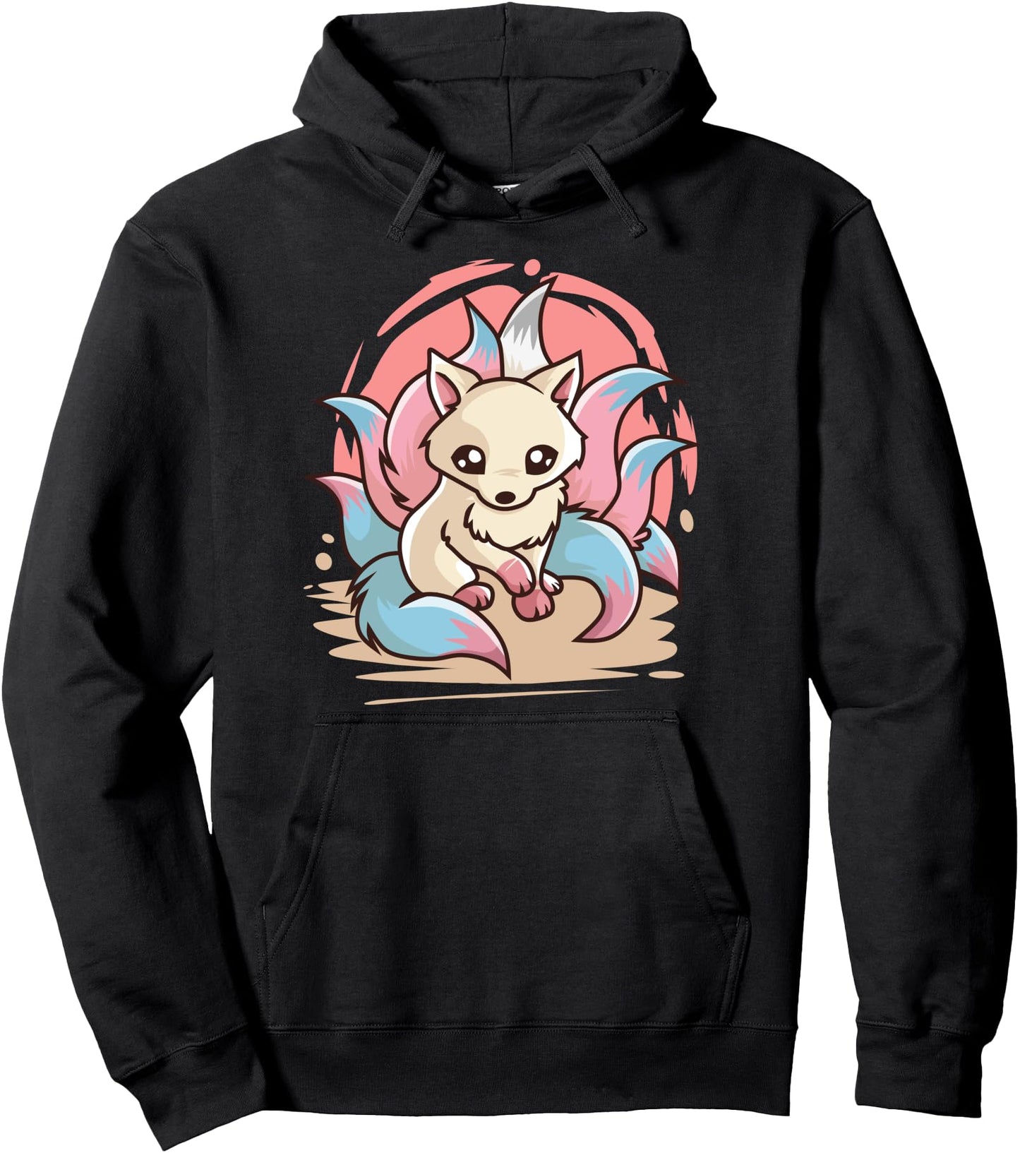 Transgender Kitsune Trans Pride Flag Gay Anime Furry Fox Pullover Hoodie