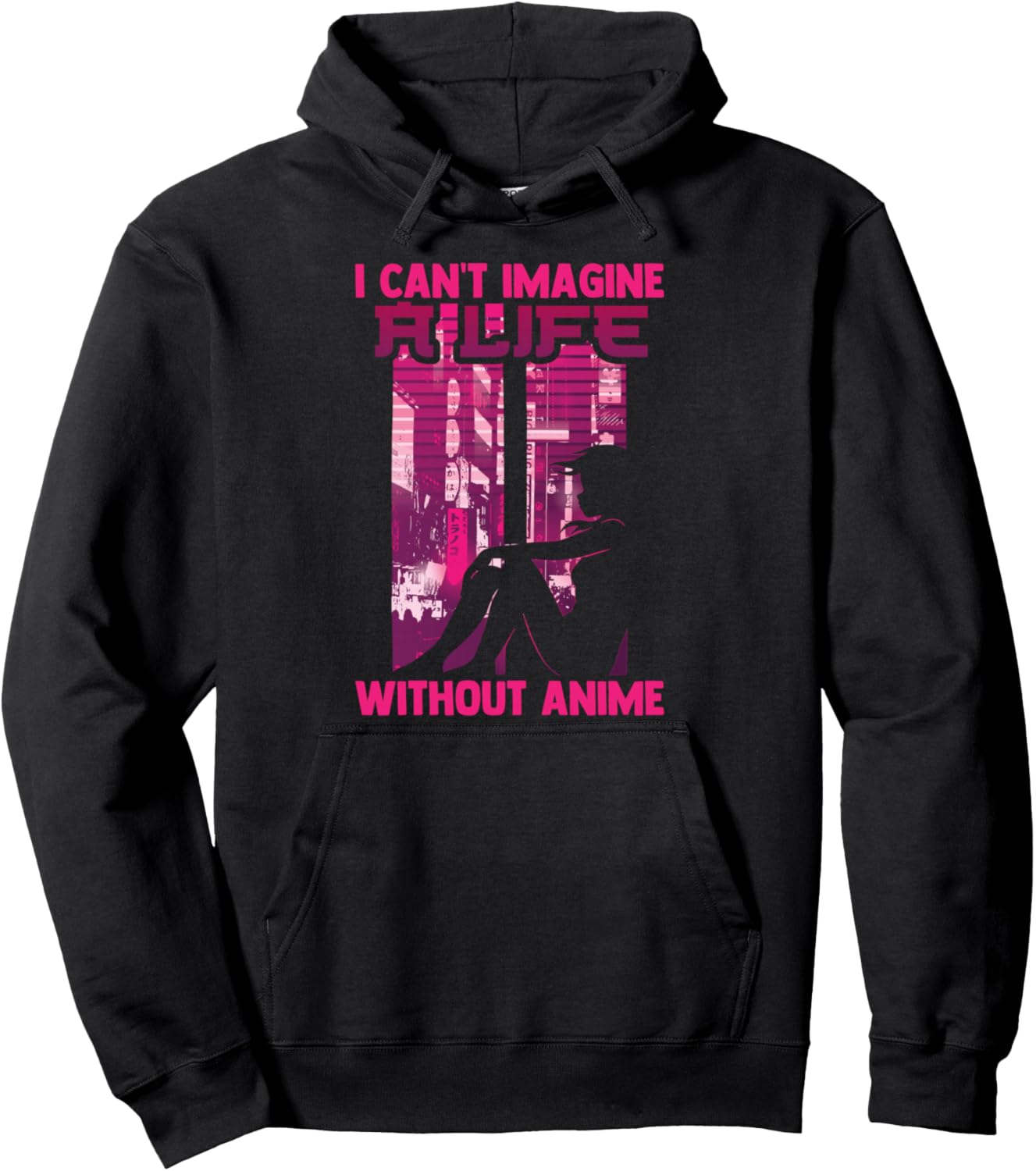 Kawaii Otaku Girl - I Can't Imagine A Life Without Anime Pullover Hoodie