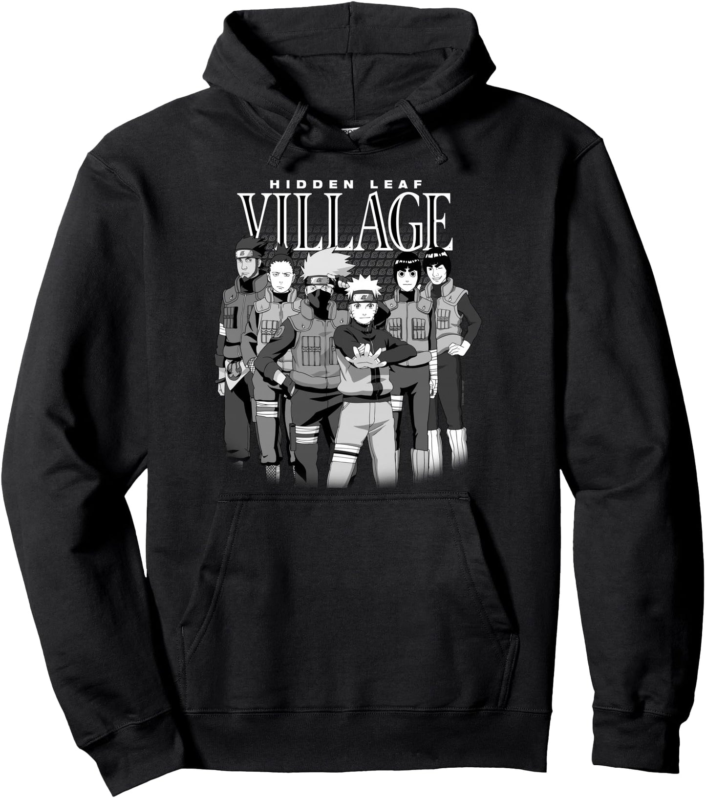 Naruto Shippuden Hidden Leaf Shinobi Character Group Anime Pullover Hoodie