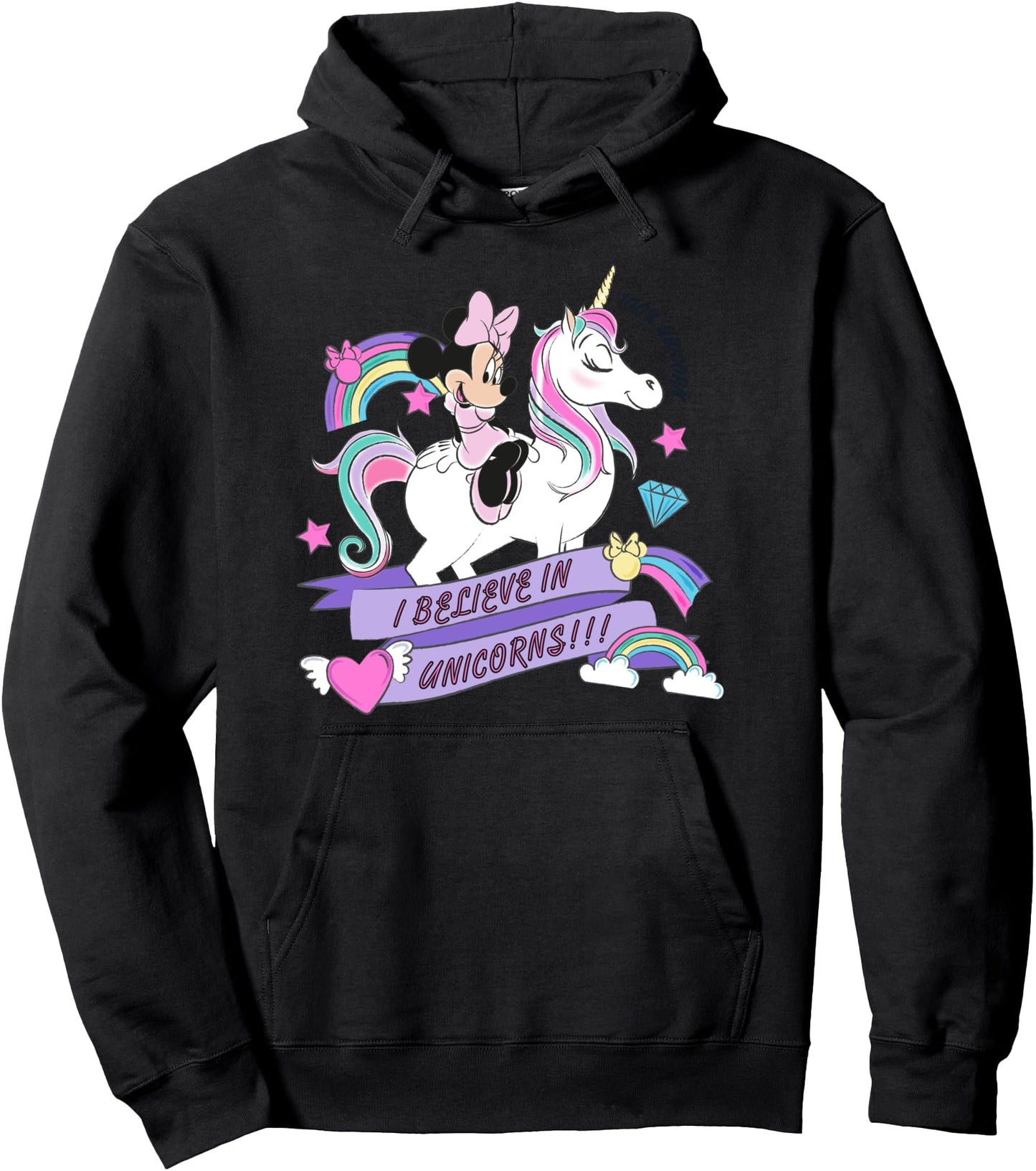 Disney - Minnie Mouse Unicorn 100 Unicorn Hoodie Pullover Hoodie