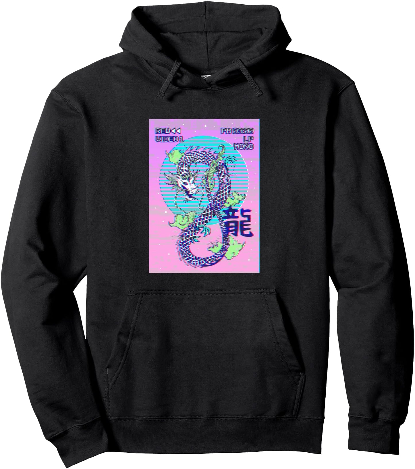 Japanese Dragon Retro Pullover Hoodie
