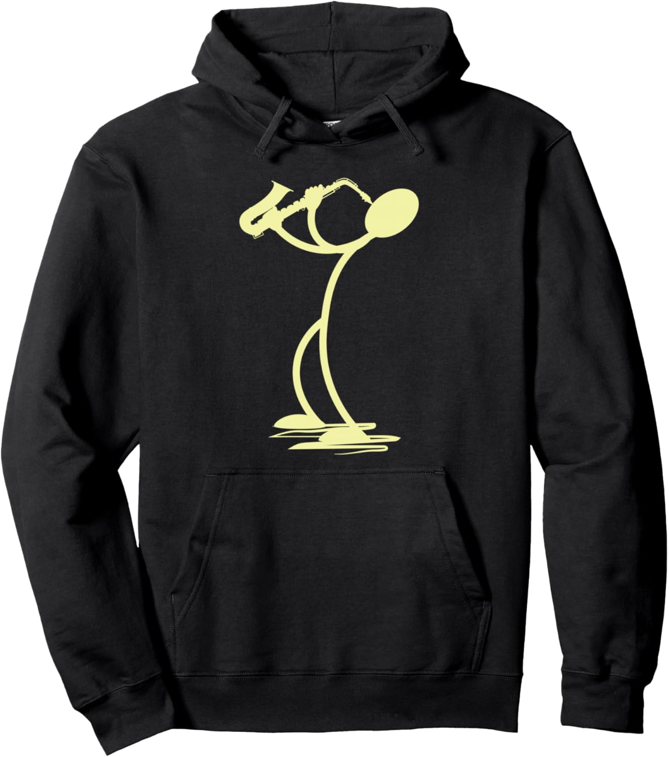 Sax Man Jazz Music Saxophone Player Cartoon Musician Pullover Hoodie