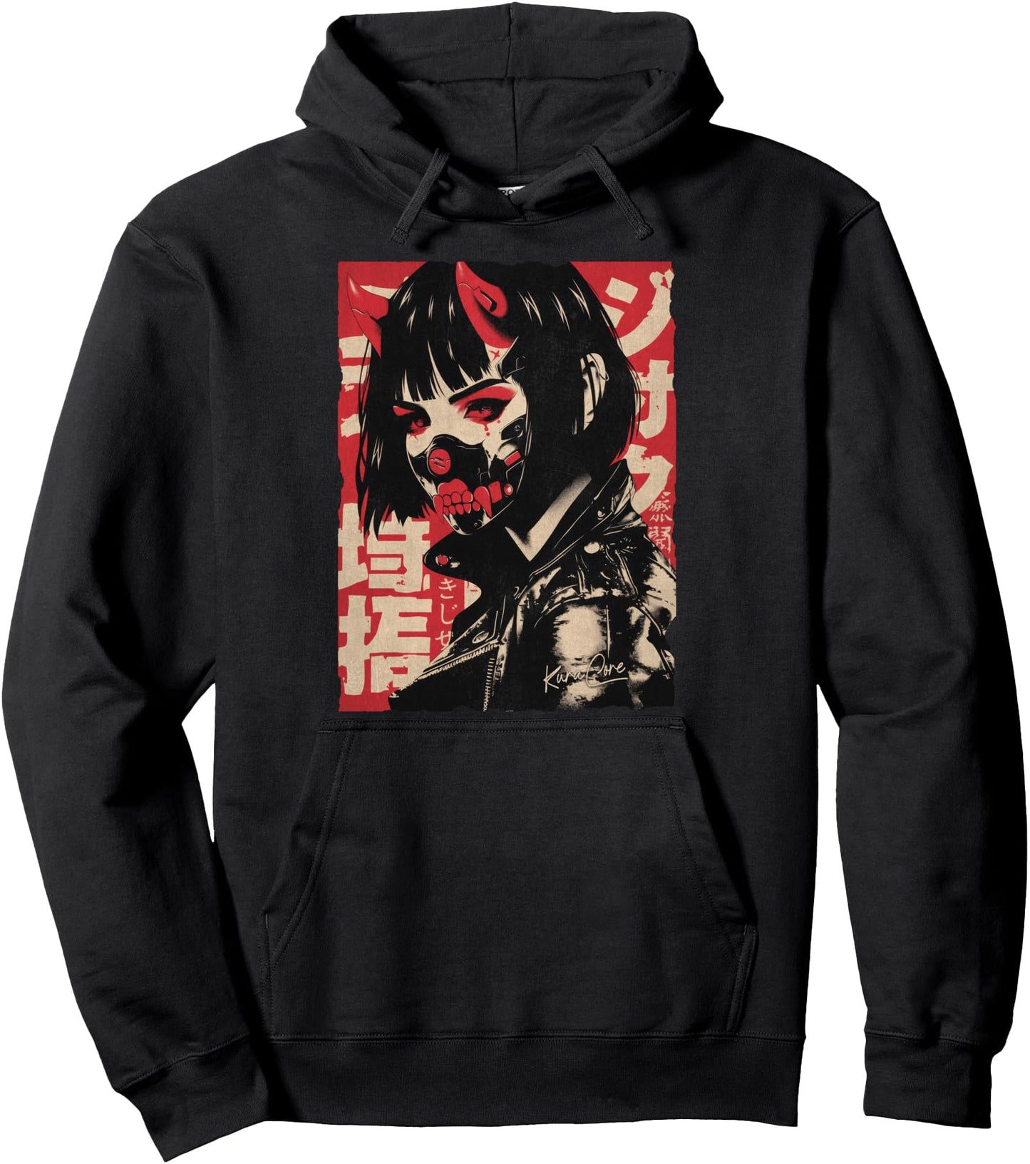 Japan Streetwear Cyberpunk Y2K Techwear Retro Manga Anime Pullover Hoodie