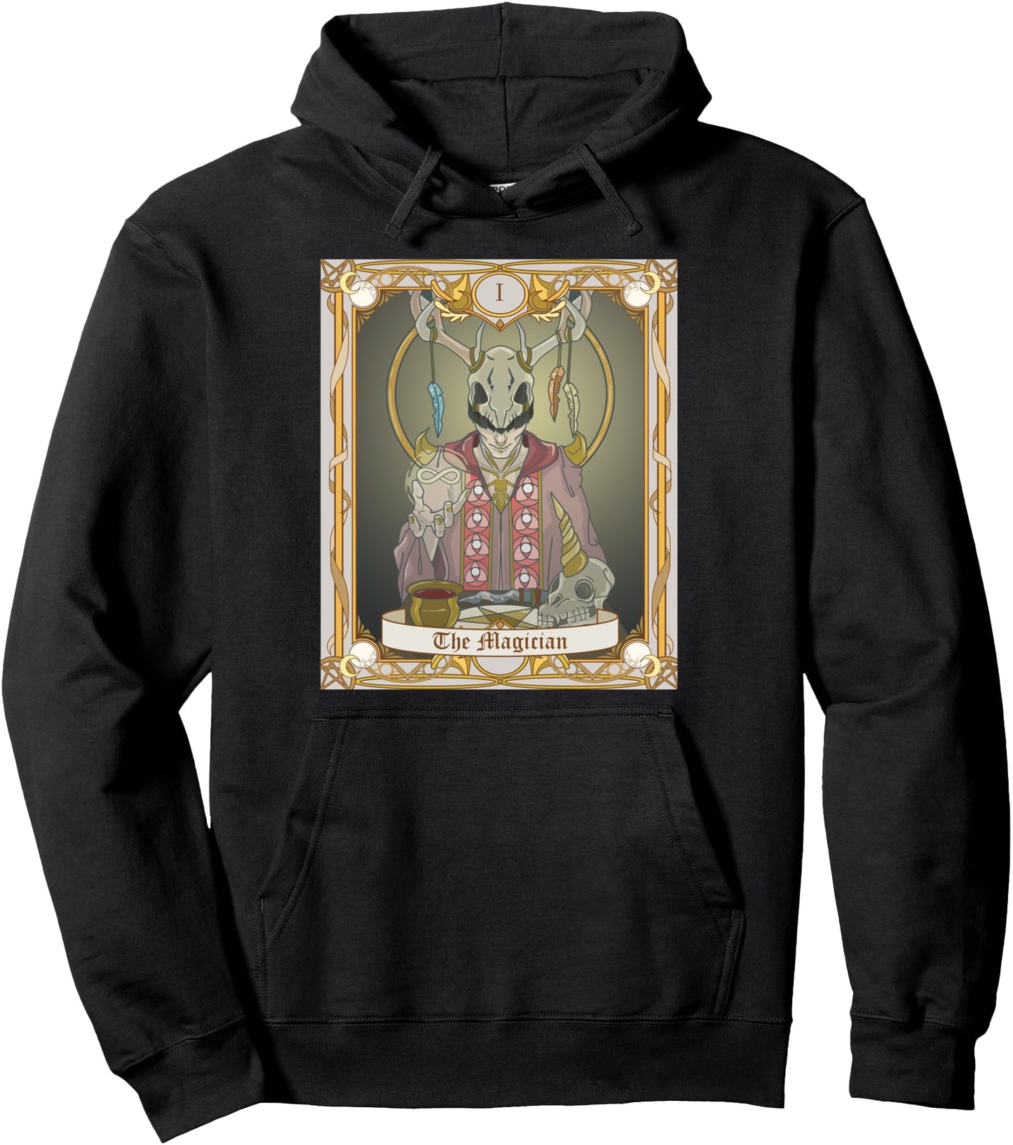 The Magican Tarot Card, Major Arcana Anime Pagan Witch Pullover Hoodie