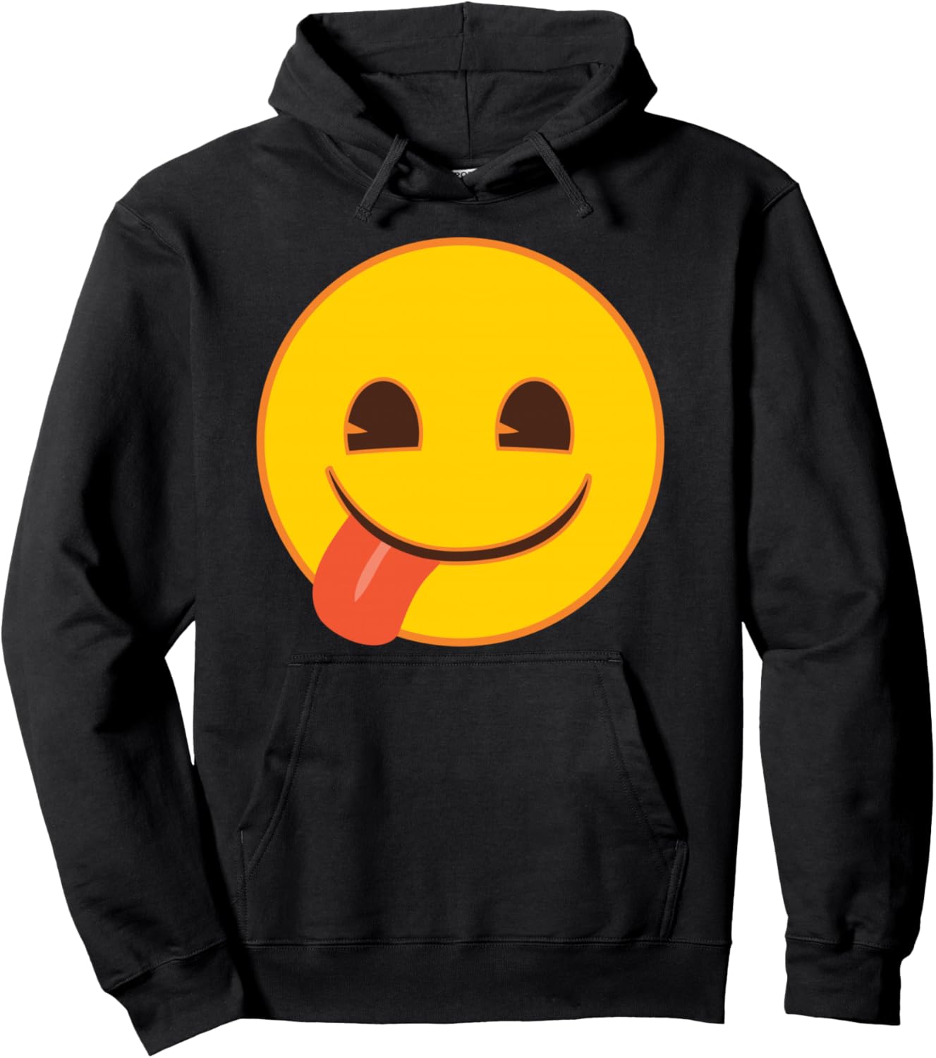 Official Emoji Smiling Tongue Yellow Smile Face Pullover Hoodie