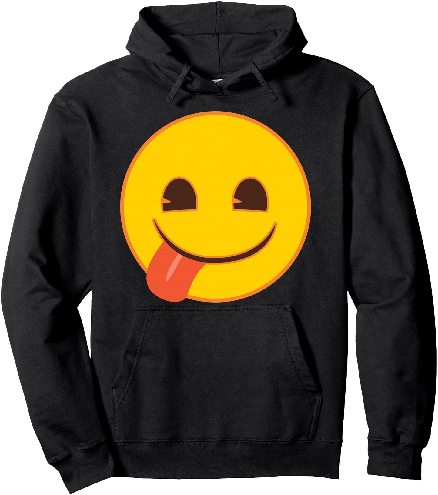 Official Emoji Smiling Tongue Yellow Smile Face Pullover Hoodie