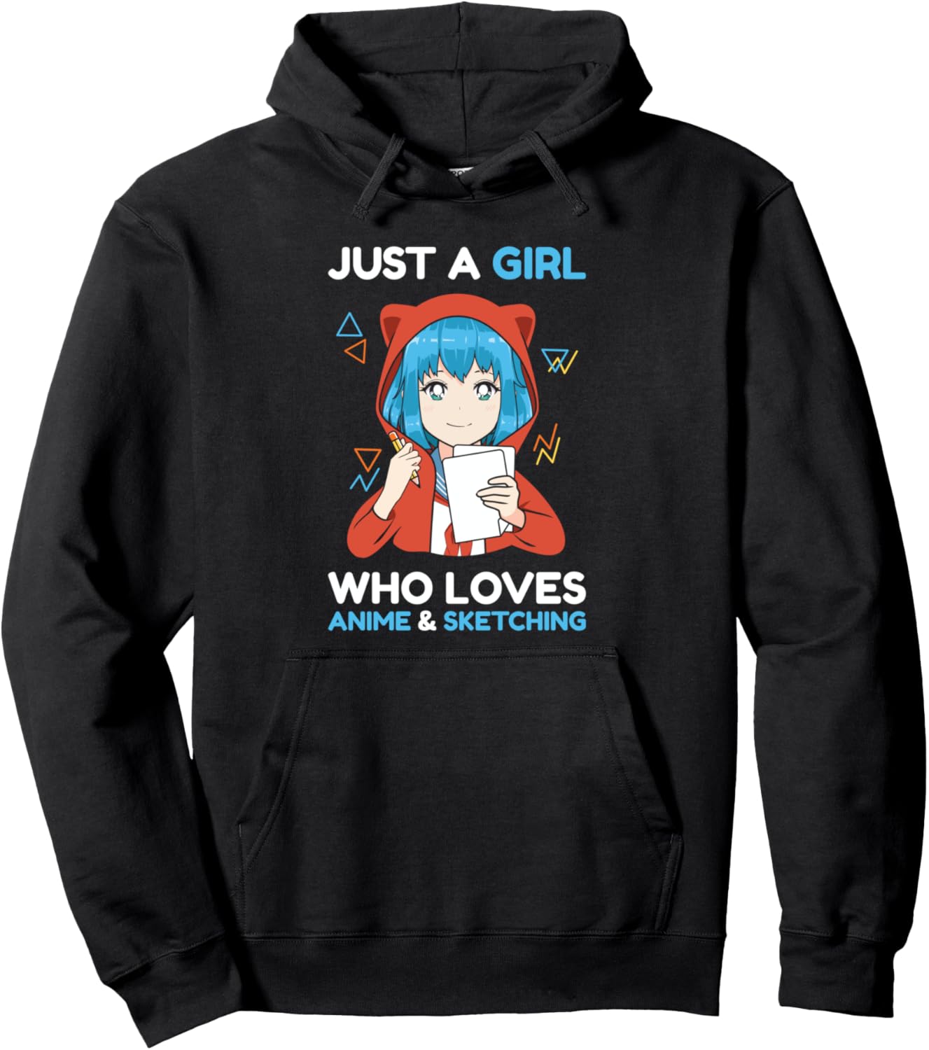 Just a Girl Who Loves Anime & Sketching Japan Anime Lover Pullover Hoodie