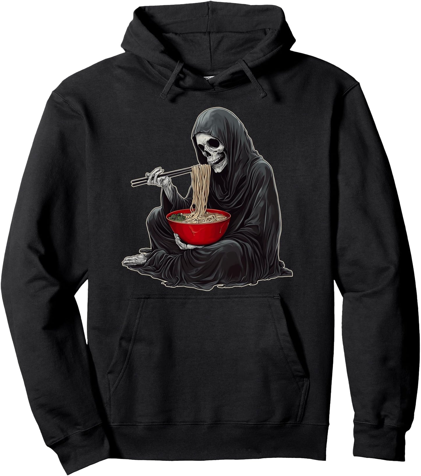 Grim Reaper The Death Ramen Japanese Noodles Pullover Hoodie