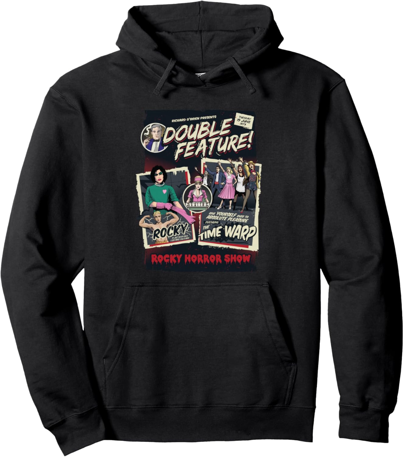 Rocky Horror Show Double Feature Posters Pullover Hoodie