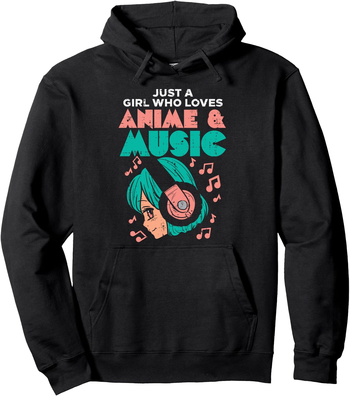 Girl Who Loves Anime And Music Japanese Manga Waifu Women Pullover Hoodie