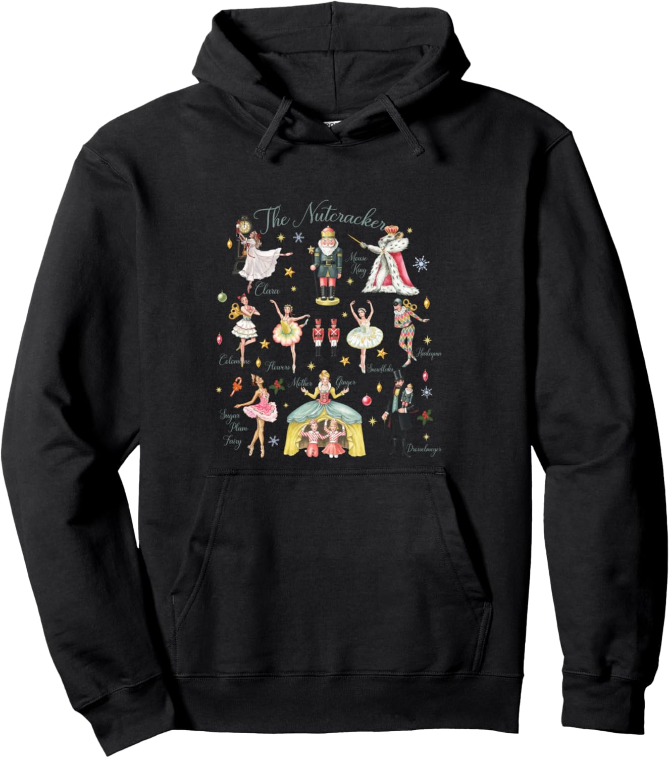 Christmas Nutcracker Ballet Sugar Plum Fairy King Holiday Pullover Hoodie
