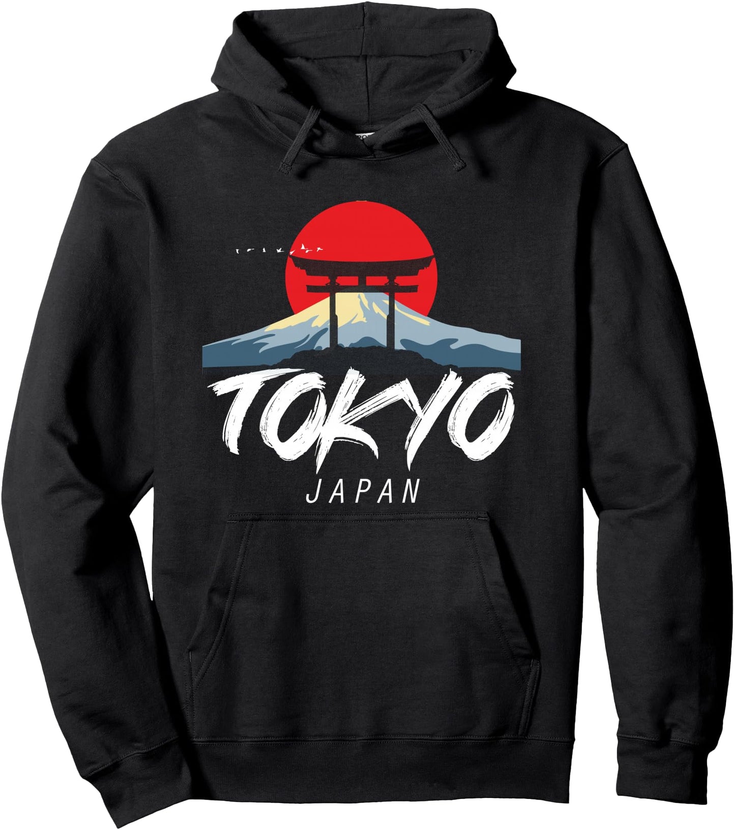 Tokyo Mount Fuji from Japan in Asia with Japanese Temple Pullover Hoodie