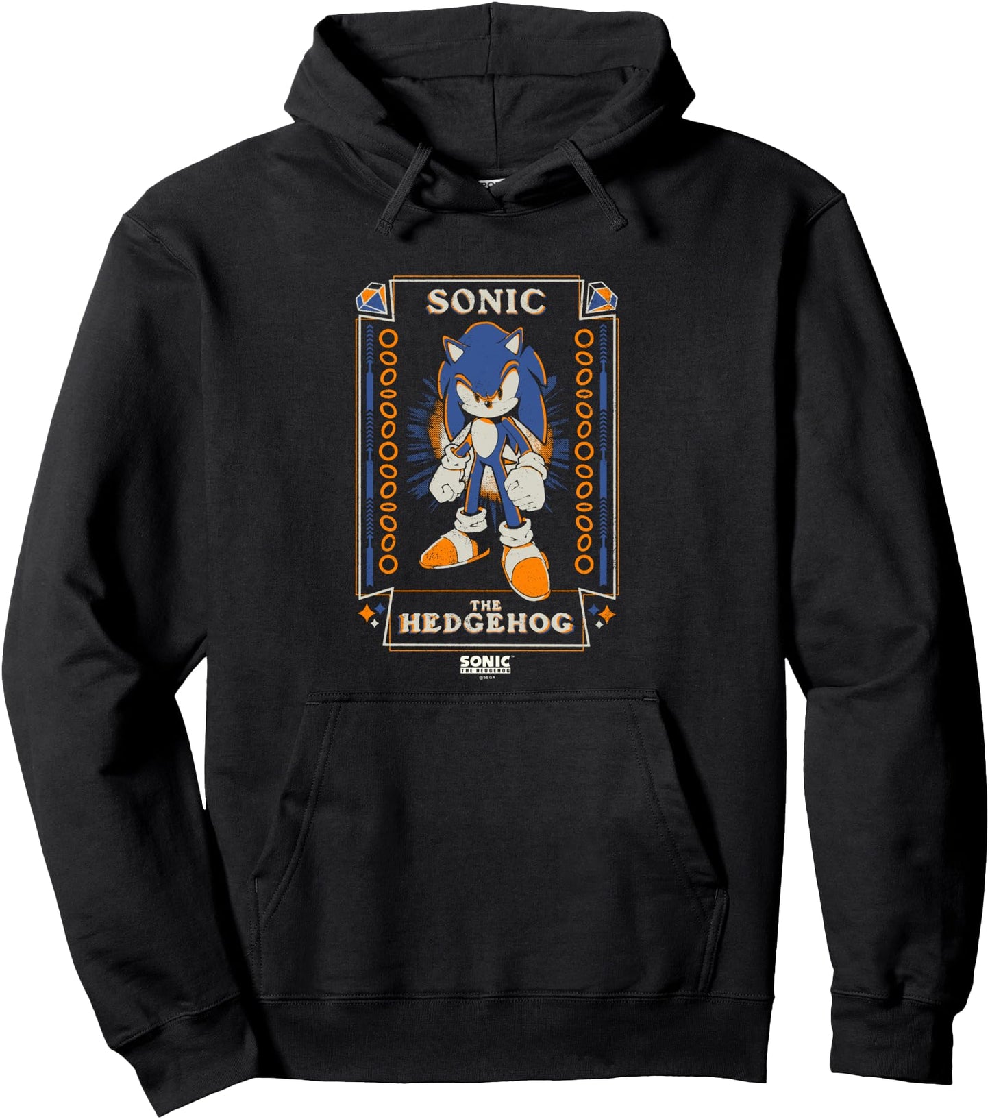 Sonic The Hedgehog Halloween Vintage Tarot Card Pullover Hoodie
