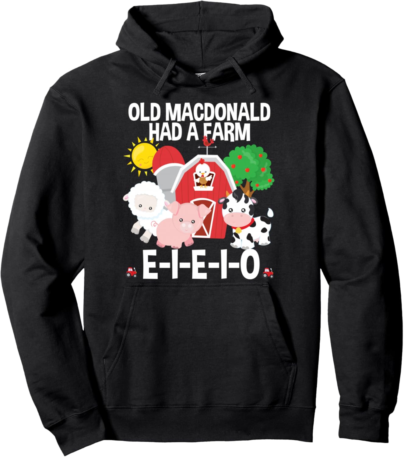 Toddler Kids Old MacDonald Had a Farm E-I-E-I-O Nursery Song Pullover Hoodie