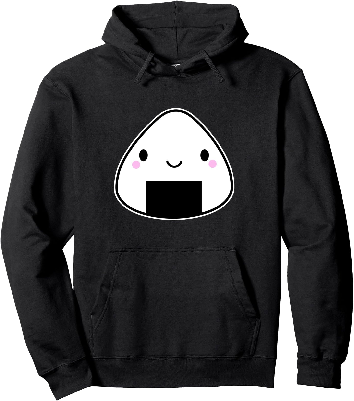 Cute Kawaii Rice Ball Hoodie for Japanese Food Lover Pullover Hoodie