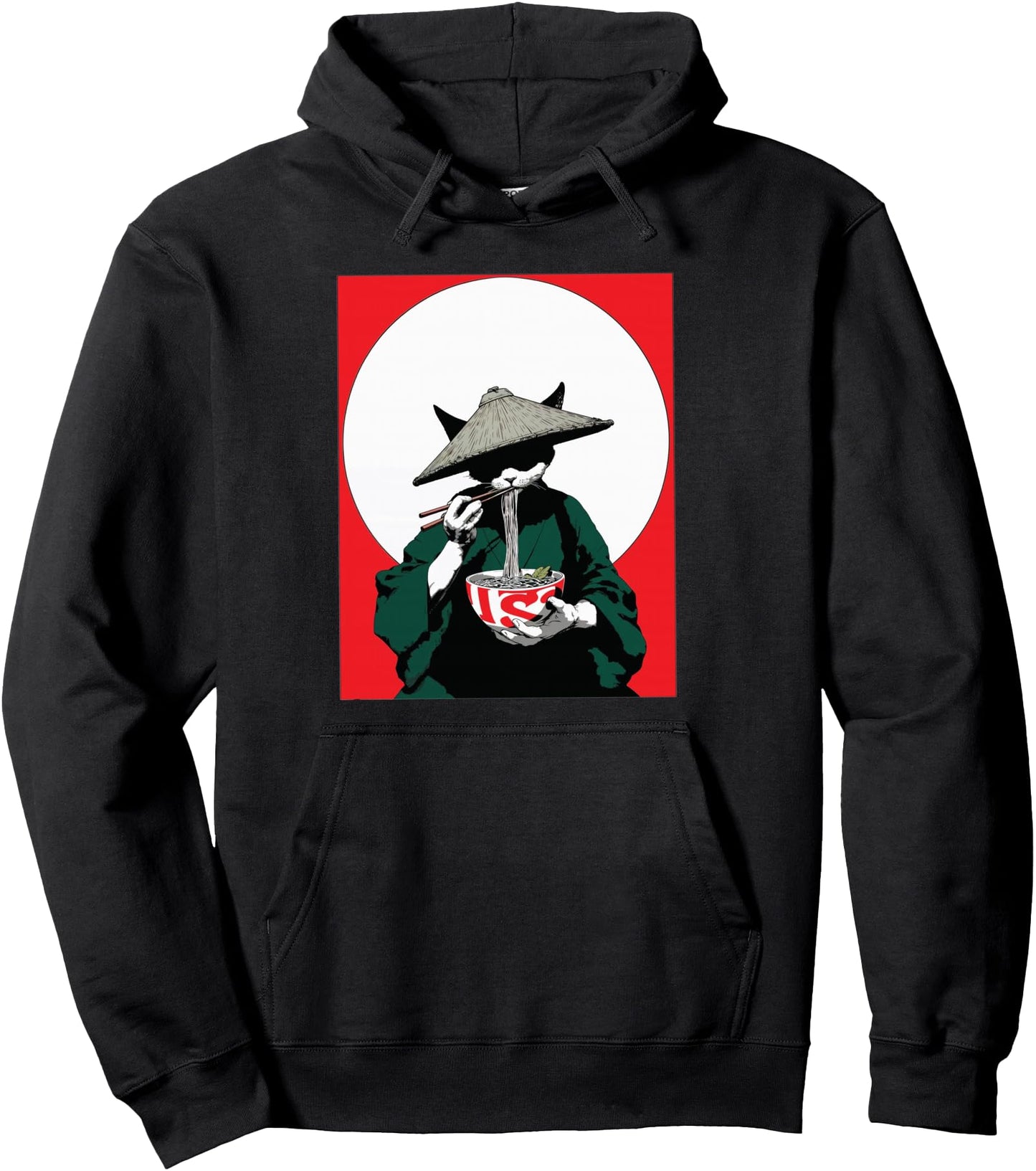 Funny Ramen Cat Japanese Anime Kawaii Pullover Hoodie