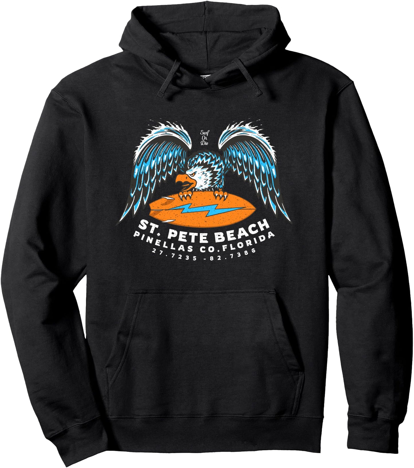 Saint Pete Beach Florida Surf Souvenir Saint Pete Beach Pullover Hoodie