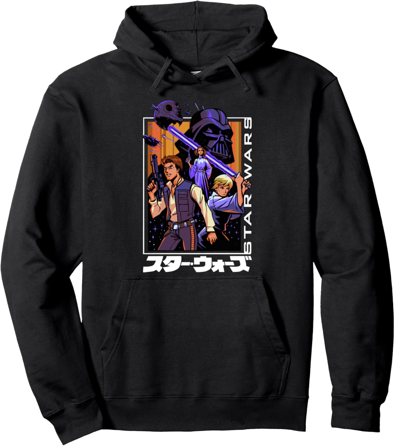 Star Wars Group Shot Heroes Pose Kanji Anime Poster Pullover Hoodie