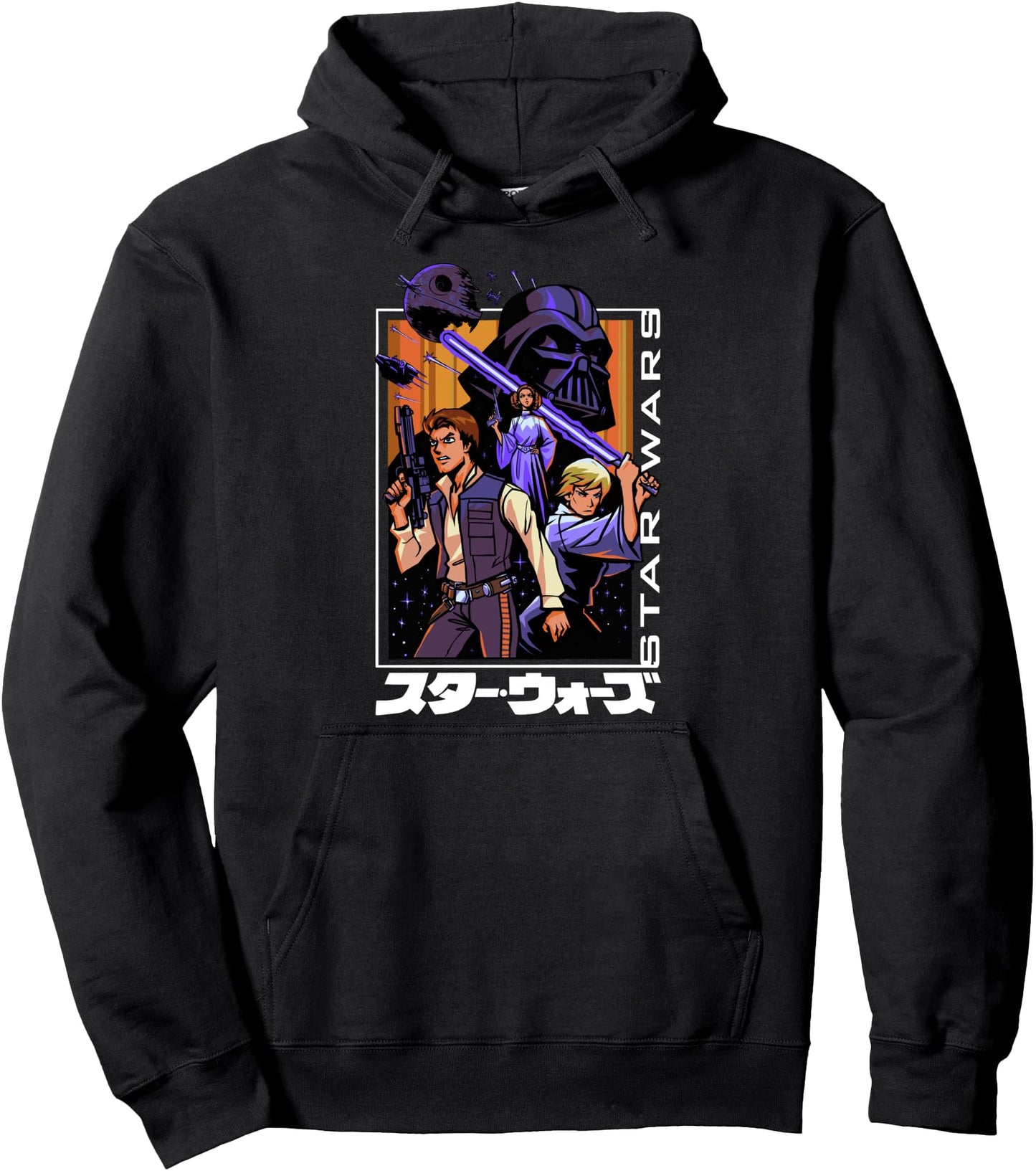Star Wars Group Shot Heroes Pose Kanji Anime Poster Pullover Hoodie